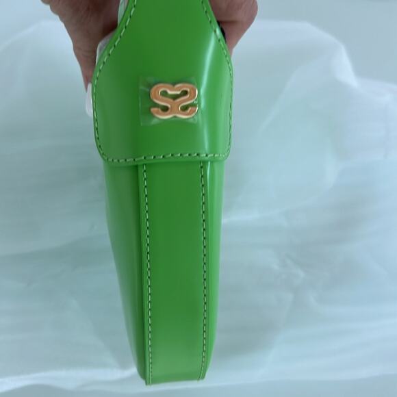 NWT $385 SANDRO Sweet Janet Chain Bag Vert Pomme Apple Green - Picture 11 of 13